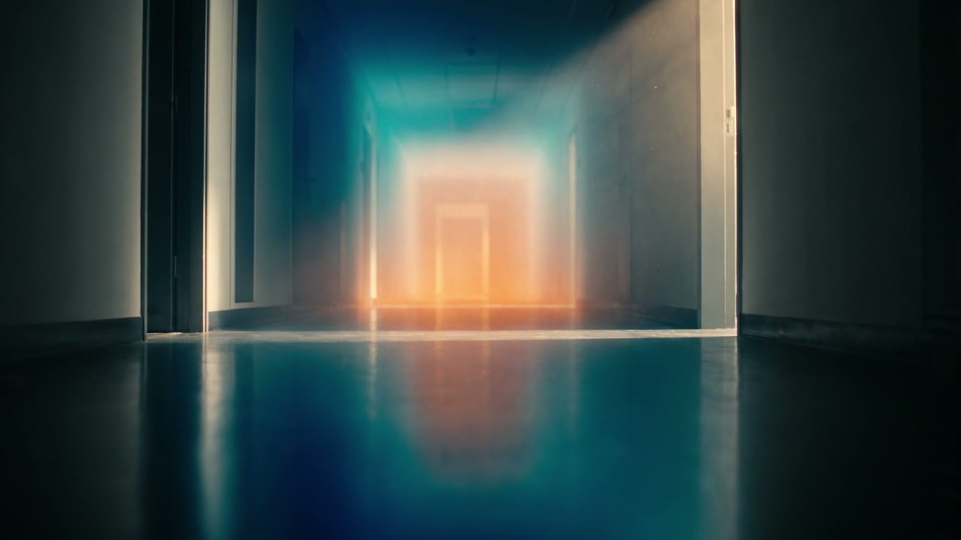 Thermal survey gradient revealing warmth inside a wall